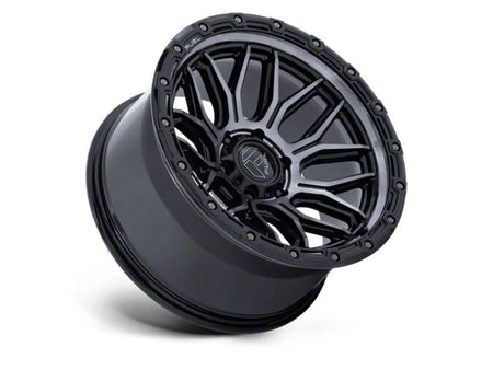 Fuel Wheels Surge Gloss Black Machined with Gray Tint Wheel; 17x9; -12mm Offset (18-26 Jeep Wrangler JL)