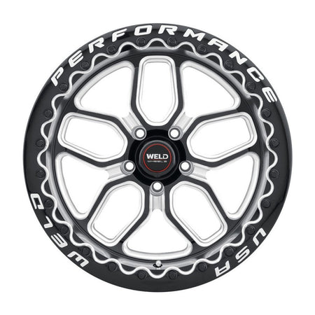 Weld 15x10 Laguna Beadlock Drag Wheel 5x114.3 ET 50 BS 7.50 Gloss Black (2005-2014 Mustang) S907B0067P51