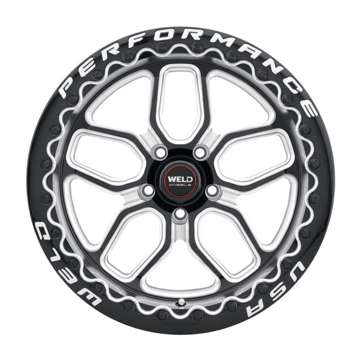 Weld 15x10 Laguna Beadlock Drag Wheel 5x114.3 ET 25 BS 6.50 Gloss Black (1987-2004 Mustang) S907B0067P25