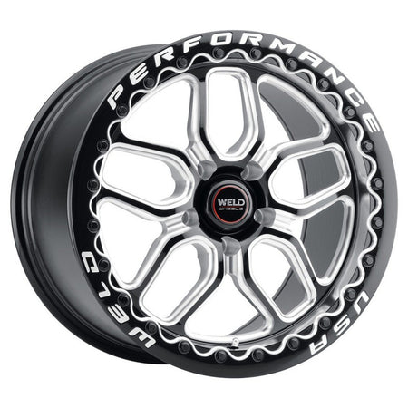 Weld 15x10 Laguna Beadlock Drag Wheel 5x114.3 ET 50 BS 7.50 Gloss Black (2005-2014 Mustang) S907B0067P51