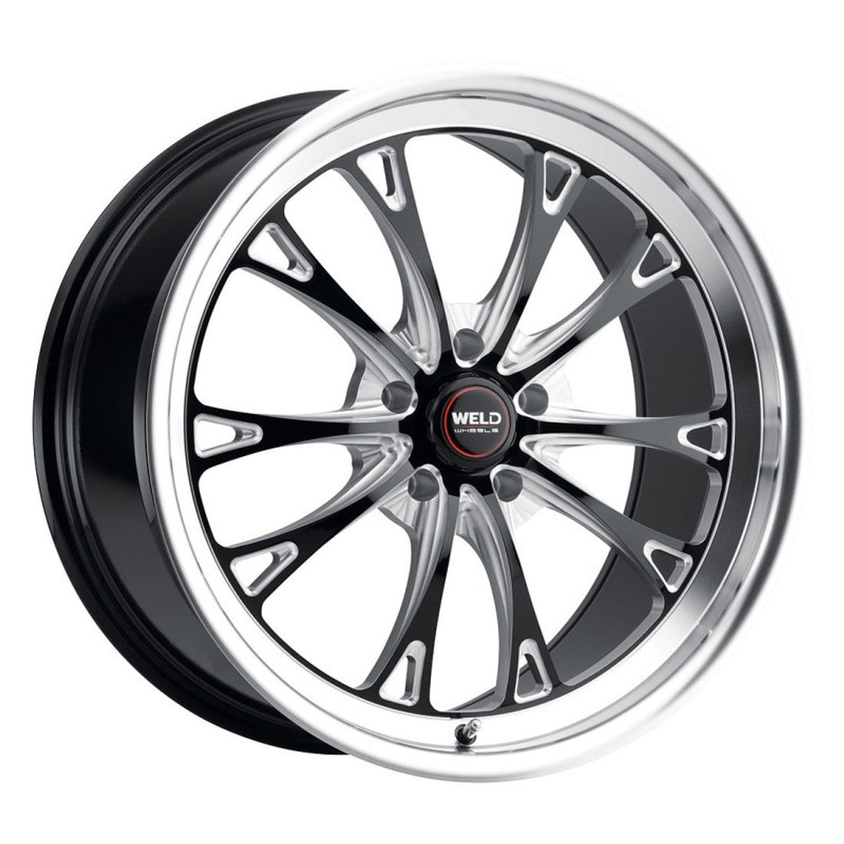 Weld 20x5 Belmont Drag Wheel 5x114.3 ET -23 BS 2.1 Gloss Black (2005-2025 Mustang GT & Performance Pack) S1570C067N23