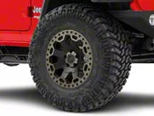 Weld Off-Road Ledge True Beadlock Satin Black Wheel; 17x9; -12mm Offset (18-26 Jeep Wrangler JL)