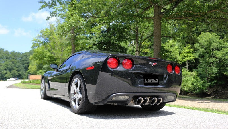 Corsa 05-08 Chevrolet Corvette (C6) 6.0L/6.2L Polished Sport Axle-Back Exhaust w/4.5in Tips - 21009
