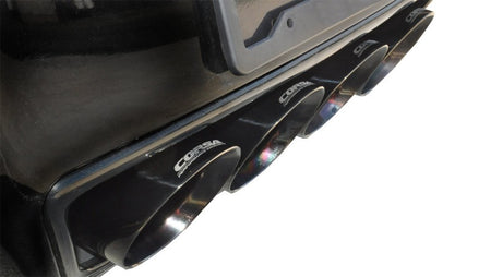 Corsa 15-19 Chevy Corvette Z06 3in Cat Back Exhaust, Black Pro-Series Quad 4.5in Tip (Xtreme) - 14766CBBLK