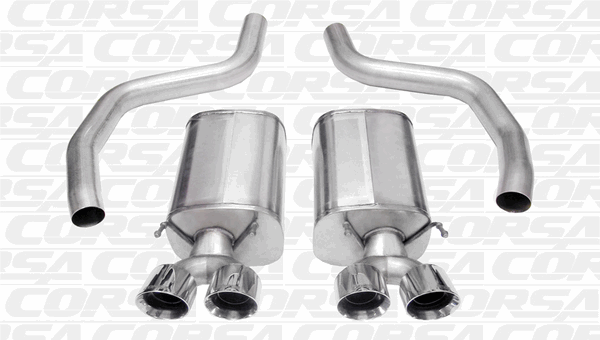 Corsa 3" Axle-Back Exhaust Sport Polished (06-13 Corvette C6 ZR1/Z06) 14164