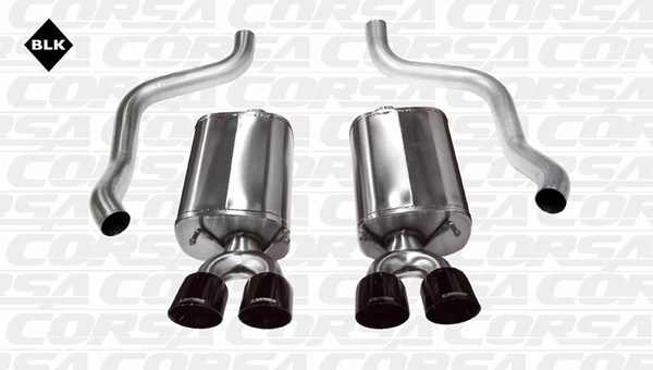 Corsa 2.5" Axle-Back Exhaust Sport Black (09-13 Corvette C6) 14108BLK