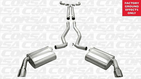 Corsa 2.5" Cat-Back w/X-Pipe Sport Polished (10-13 Camaro SS w/GFX Manual) 14954
