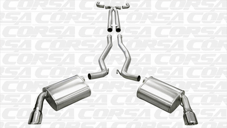 Corsa 2.5" Cat-Back w/X-Pipe Sport Polished (10-15 Camaro SS Manual) 14951