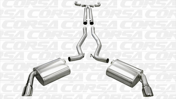 Corsa 2.5" Cat-Back w/X-Pipe Sport Polished (10-15 Camaro SS Manual) 14951