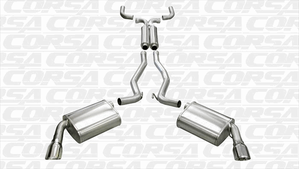 Corsa 2.5" Cat-Back w/X-Pipe Sport Polished (10-15 Camaro SS Auto) 14952