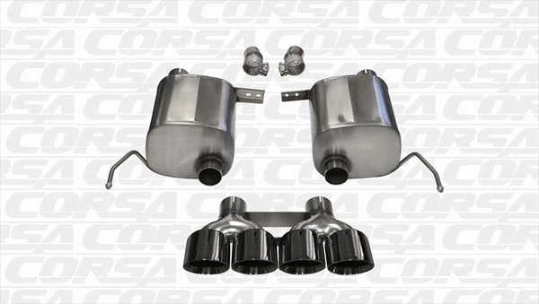 Corsa Xtreme 2.75" Valve-Back Black Tips (14-19 Corvette C7) 14762BLK