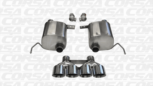 Corsa Sport 2.75" Valve-Back Exhaust Polished Tips (14-19 Corvette C7) 14764