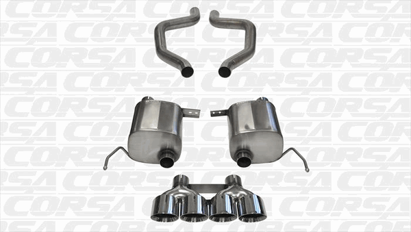 Corsa Sport 2.75" Axle-Back Exhaust Polished Tips (15-19 Corvette C7 Z06) 14768