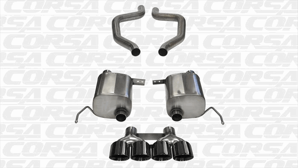 Corsa Xtreme 2.75" Axle-Back Exhaust Black Tips (2015-2019 Corvette C7 Z06) 14766BLK