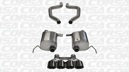 Corsa Sport 2.75" Axle-Back Exhaust Black Tips (15-19 Corvette C7 Z06) 14768BLK