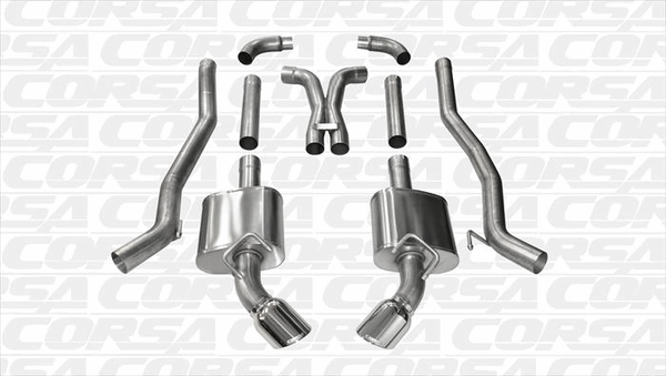 Corsa 3" Catback Exhaust w/X-Pipe Polished (2010 - 2015 Camaro SS Manual) 14968