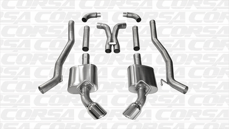 Corsa 3" Catback Exhaust w/X-Pipe Polished (2010 - 2015 Camaro SS Manual) 14968