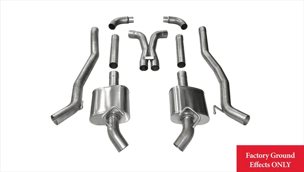 Corsa 3" Catback Exhaust w/X-Pipe Polished (10-15 Camaro SS w/GFX Manual) 14976