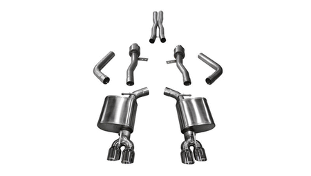 Corsa Sport Exhaust Catback Quad Tip Polished (15-19 Challenger 6.4/Hellcat 6.2) 14987