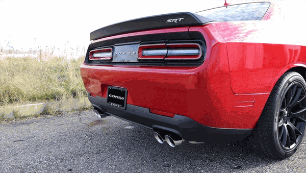 Corsa Xtreme Exhaust Catback Quad Tip Polished (15-19 Challenger 6.4/Hellcat 6.2) 14989