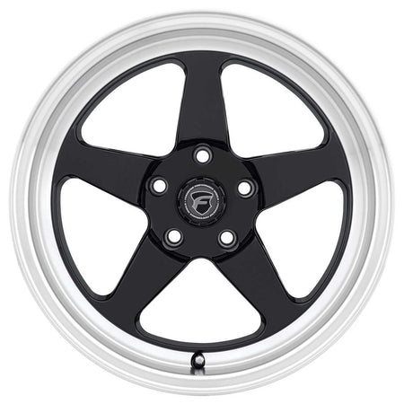 Forgestar 18x9 D5 Drag Wheel | 5x114.3| +35 ET | BS 6.4 | Gloss Black Machined | 2005 - 2023 Mustang | 2007 - 2014 GT500 | F09189067P35