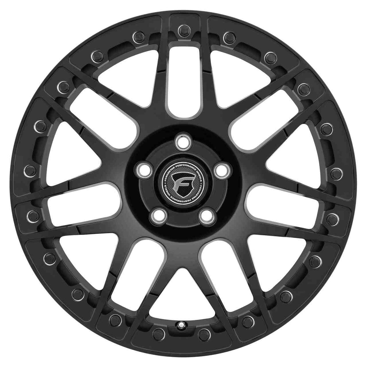 Forgestar 17x10 F14 Beadlock Drag Wheel | 5x120 | +45 ET | BS 7.3 | Satin Black | 2010 - 2023 Camaro SS / ZL1 / 1LE | F28270022P45