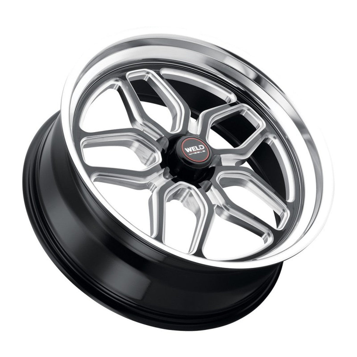Weld 17x5 Laguna Drag Wheel 5x120.7 ET -26 BS 2.00 Gloss Black Milled Finish (Camaro/Firebird) S1527C063N26