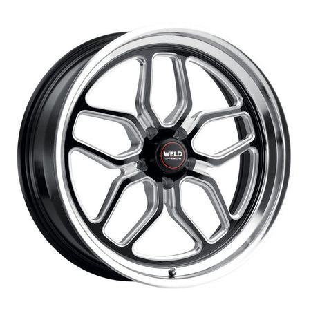 Weld 17x10 Laguna Drag Wheel 5x114.3 ET 49 BS 7.42 Gloss Black Milled Finish (2005 - 2026 Mustang GT Base / Ecoboost) (S650 GT Prem Req. 5mm Spacer Non Perf Pack) S15270067P49