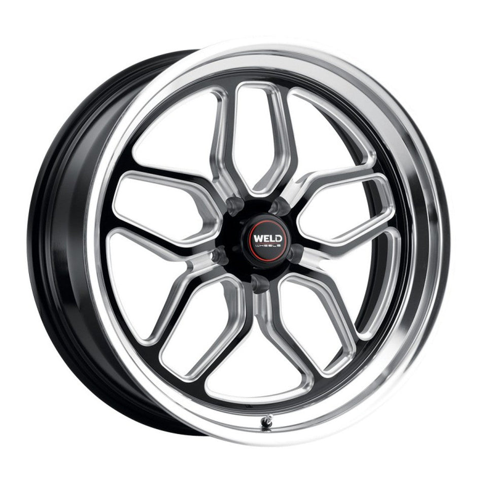 Weld 17x5 Laguna Drag Wheel 5x120.7 ET -26 BS 2.00 Gloss Black Milled Finish (Camaro/Firebird) S1527C063N26