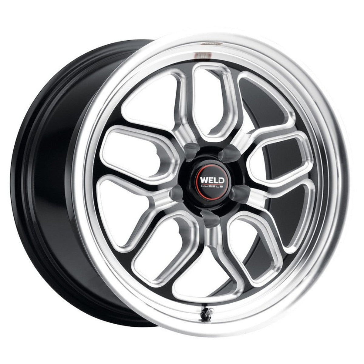 Weld 15x10 Laguna Drag Wheel 5x120 ET 45 BS 7.25 Gloss Black Milled Finish (CTS/Camaro) S152B0022P46