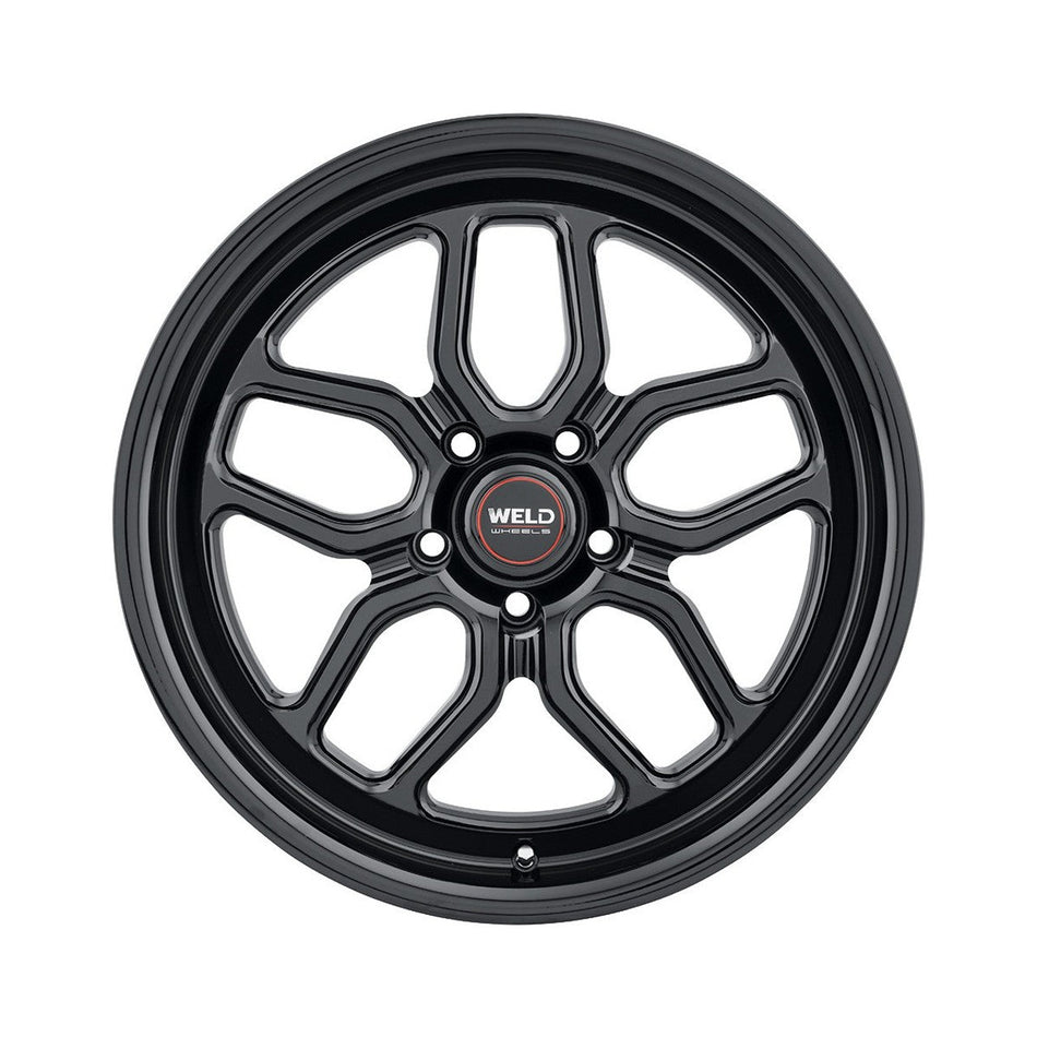 Weld 17x10 Laguna Black Drag Wheel 5x114.3 ET 49 BS 7.42 Gloss Black (2005 - 2025 Mustang GT Premium / GT Base / Ecoboost) (S650 Non-Perf Pack Cars) S15870067P49
