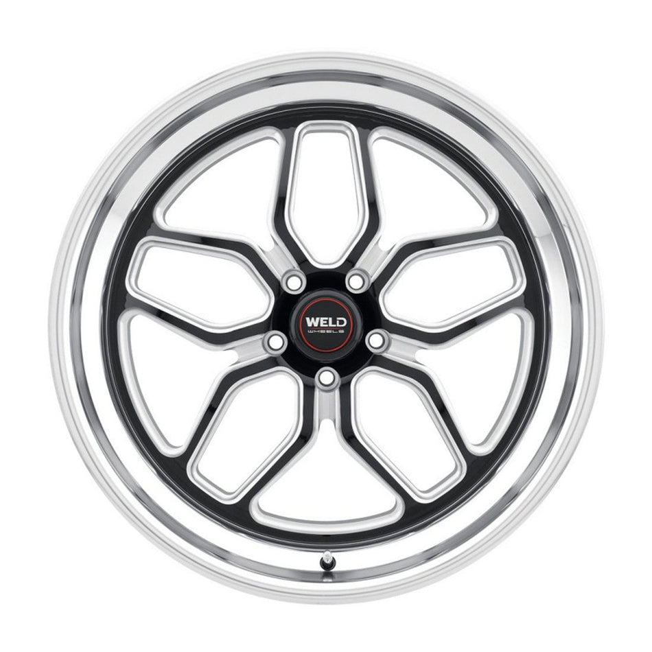 Weld 18x5 Laguna Drag Wheel 5x120 ET -23 BS 2.1 Gloss Black Milled Finish (CTS/Camaro) S1528C022N23