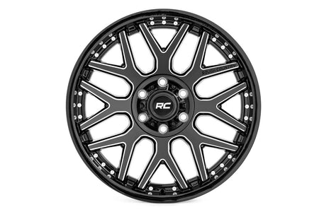 Ford Bronco One-Piece Gloss Black Machined 95 Series Wheel 22x10 by Rough Country
