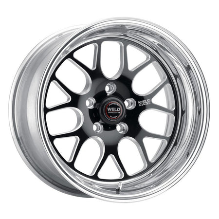 Weld 15x4 S77 Black Center Front Wheel (1963-1987 C3 Corvette / 1993-2002 Camaro) 77MB-504B15A