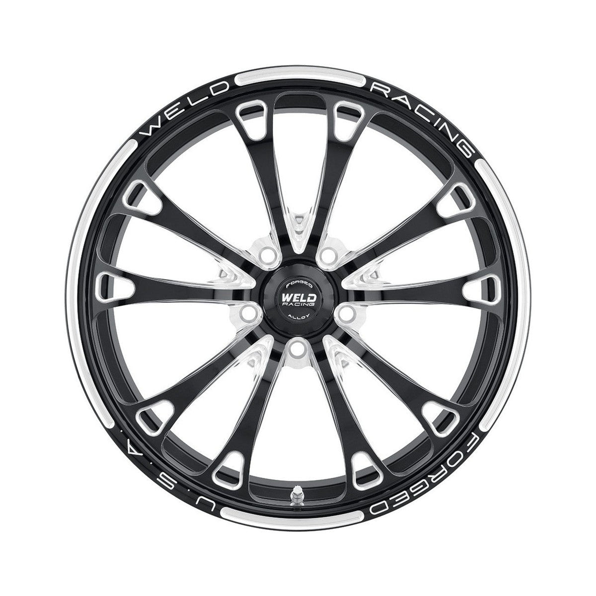 Weld 18x6 V-Series 1-Pc Frontrunner 5x4.5 BP 3.2 BS Black (2005 - 2026 Mustang / 2024 Mustang / Non Dark Horse or PP) 84B1806206