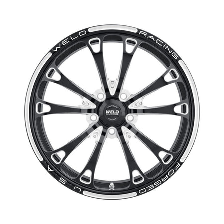 Weld 18x6 V-Series 1-Pc Frontrunner 5x4.5 BP 3.2 BS Black (2005 - 2026 Mustang / 2024 Mustang / Non Dark Horse or PP) 84B1806206