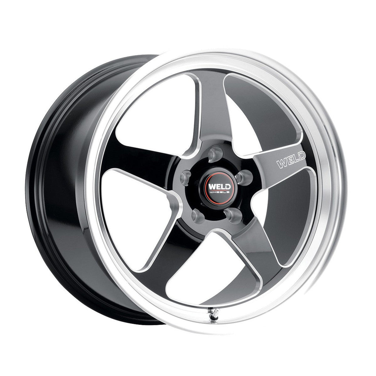 Weld 20x5 Ventura Drag Wheel 5x114.3 ET -38 BS 1.66 Gloss Black (2020 - 2022 Shelby GT500) S1550C067N38