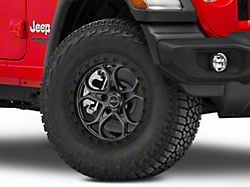 Weld Off-Road Ledge True Beadlock Satin Black Wheel; 17x9; -12mm Offset (18-26 Jeep Wrangler JL)