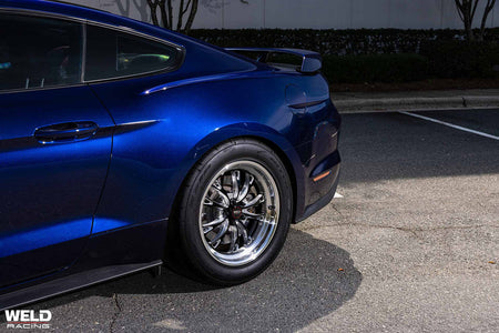 Weld 18x10 Belmont Drag Wheel 5x114.3 ET 50 BS 7.50 Gloss Black (2005 - 2025 Mustang GT / Darkhorse / GT350) S15780067P45