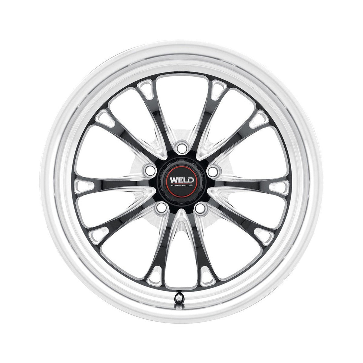 Weld 18x10 Belmont Drag Wheel 5x114.3 ET 50 BS 7.50 Gloss Black (2005 - 2025 Mustang GT / Darkhorse / GT350) S15780067P45